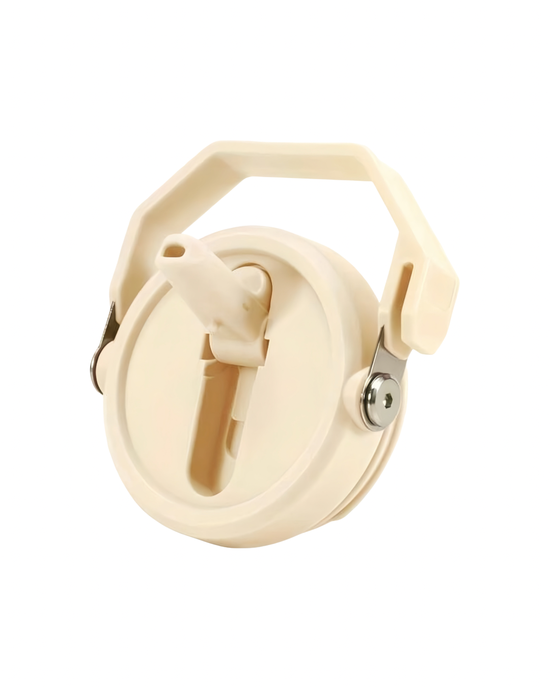 Beige Flip Straw Mug Lid - kava- 3.0