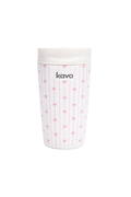 Kava Bows Go Cup, insulated travel cup with bow print