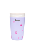 Kava Bloom Go Cup, insulated travel cup with floral print