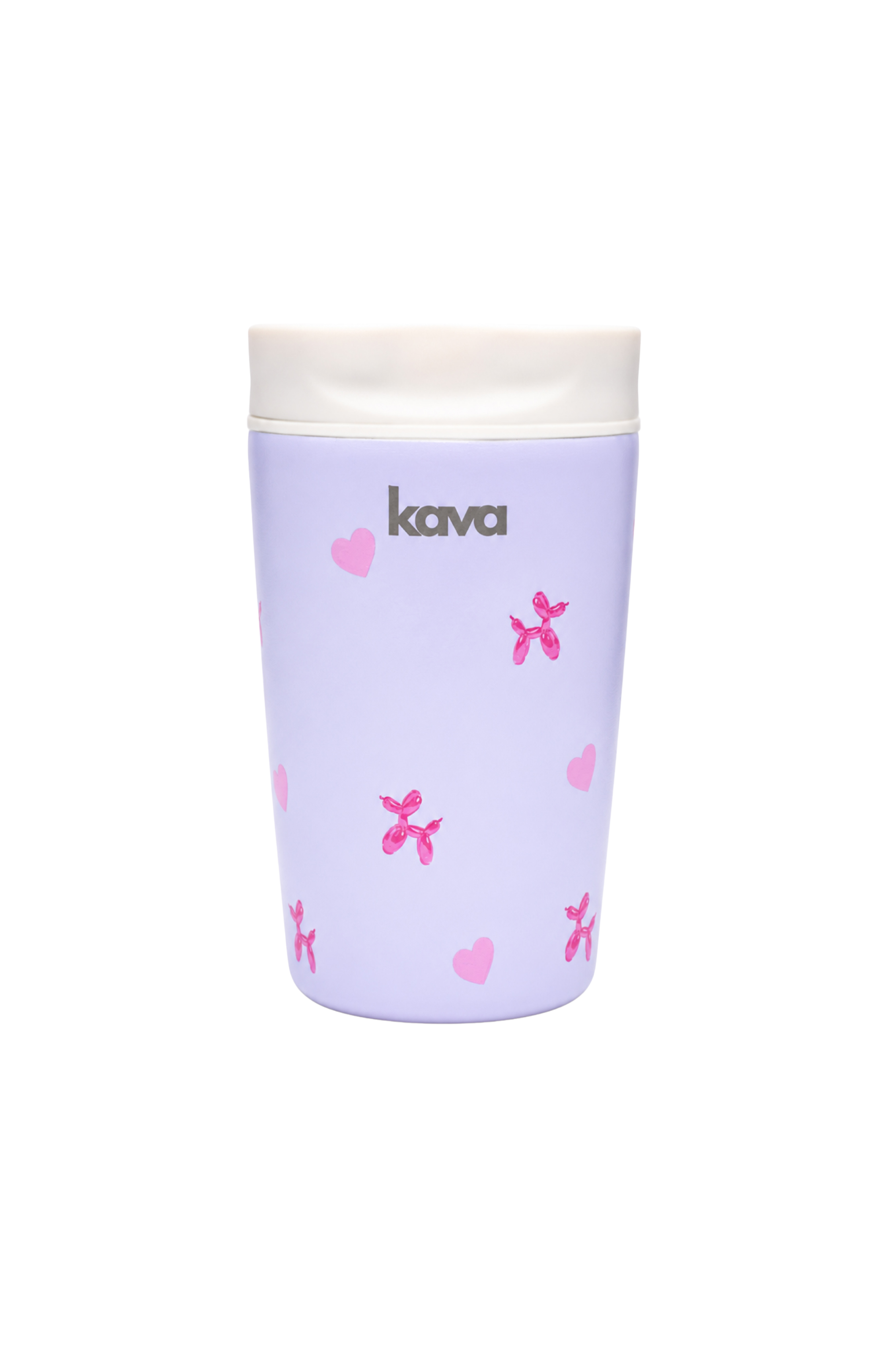 Kava Bloom Go Cup, insulated travel cup with floral print