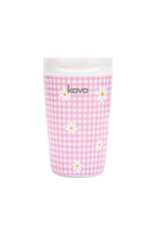 Kava Daisy Go Cup, insulated travel cup with daisy print