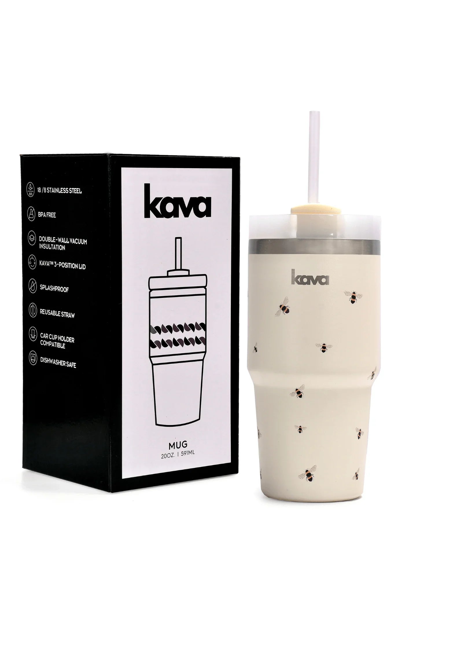 Bees Mug - kava- 11.0