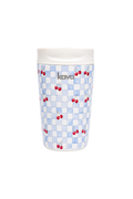 Kava Sweet Cherry Go Cup, insulated travel cup with cherry print