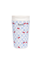 Kava Sweet Cherry Go Cup, insulated travel cup with cherry print