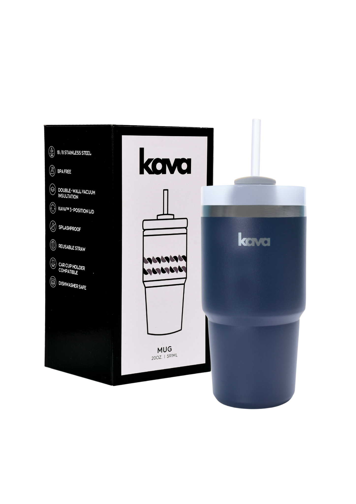 kava Navy Blue Mug