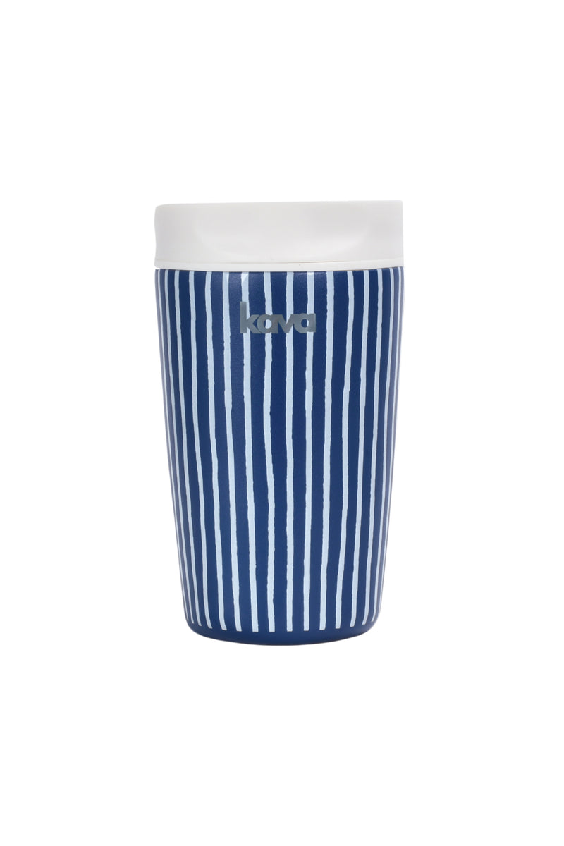 Kava Stripe Go Cup, insulated stainless steel travel cup