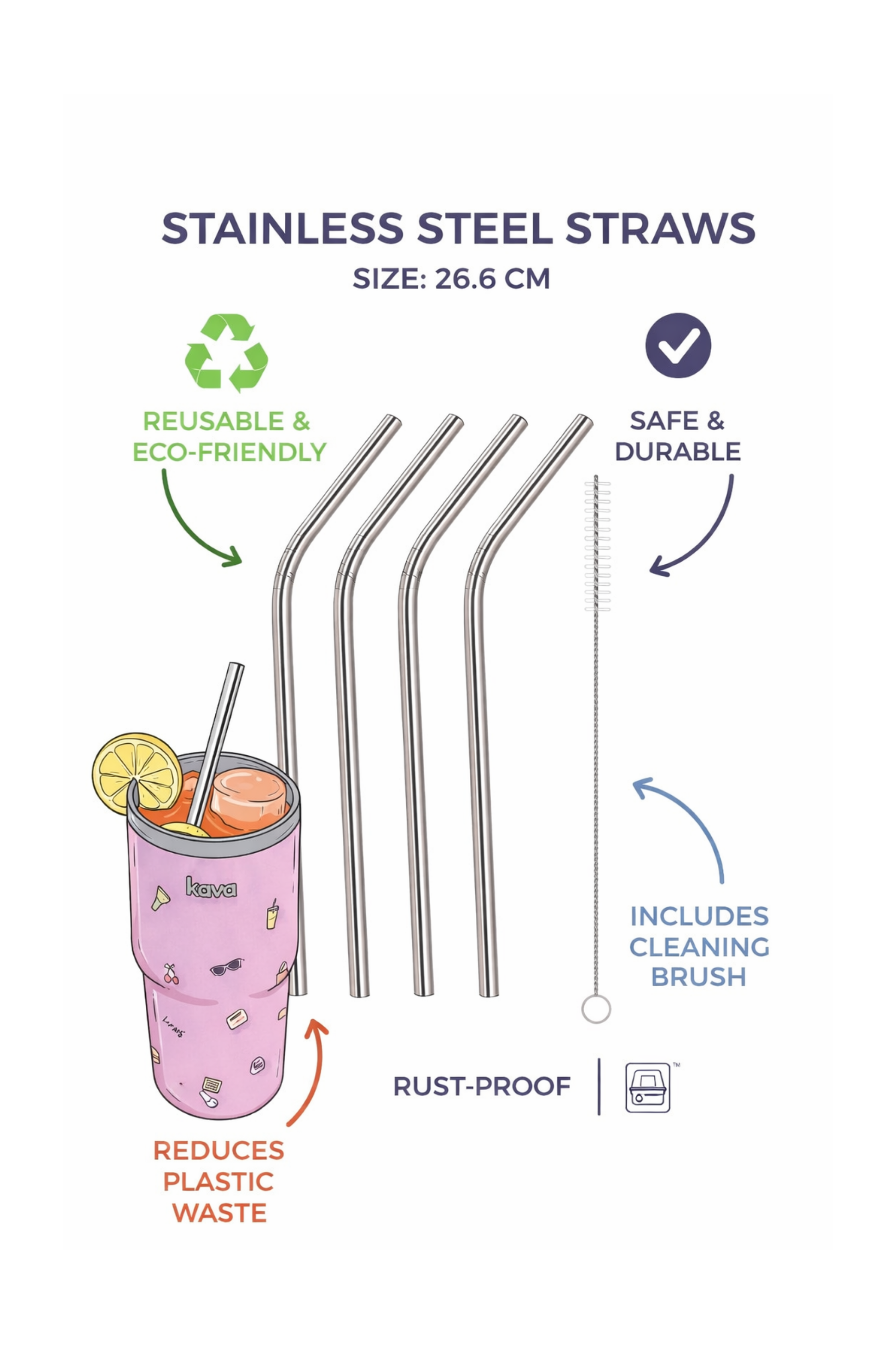 اعواد كافا ‏ستانليس ستيل