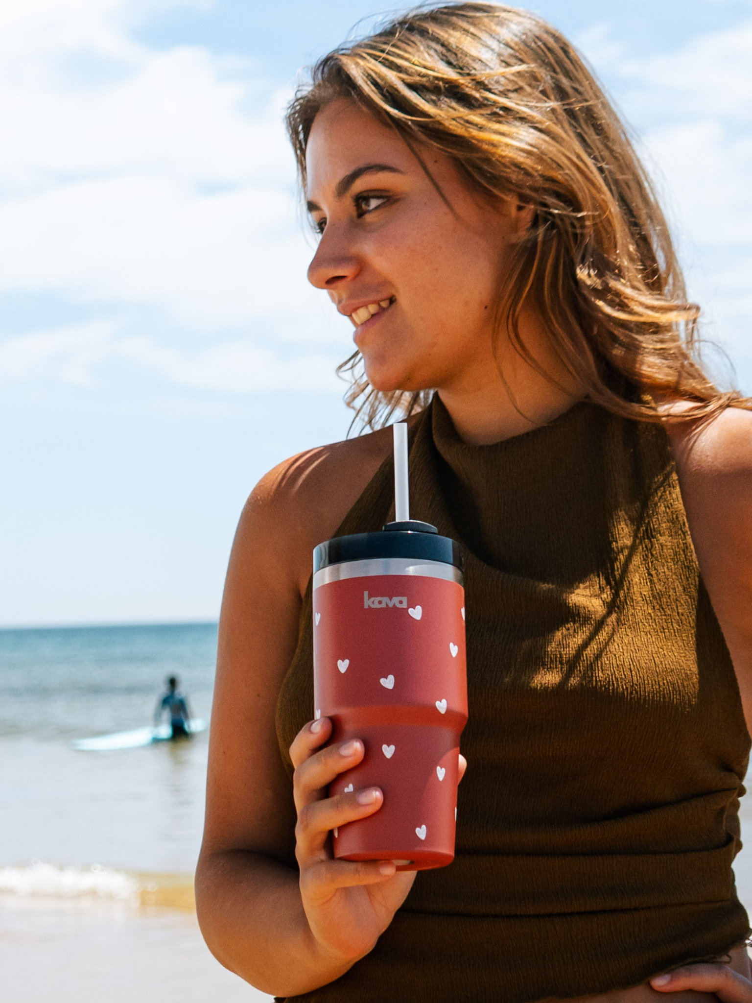 kava Red Heart Mug