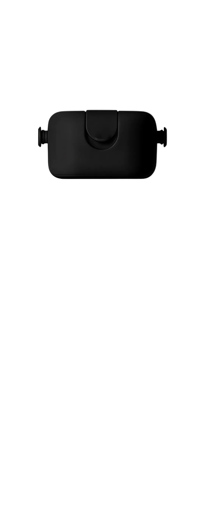 Kava Daily Cap in black, replacement cap for modular bottle