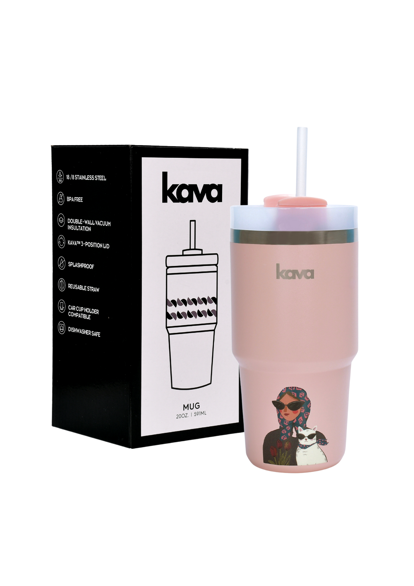 LadyCat Mug - kava- 11.0