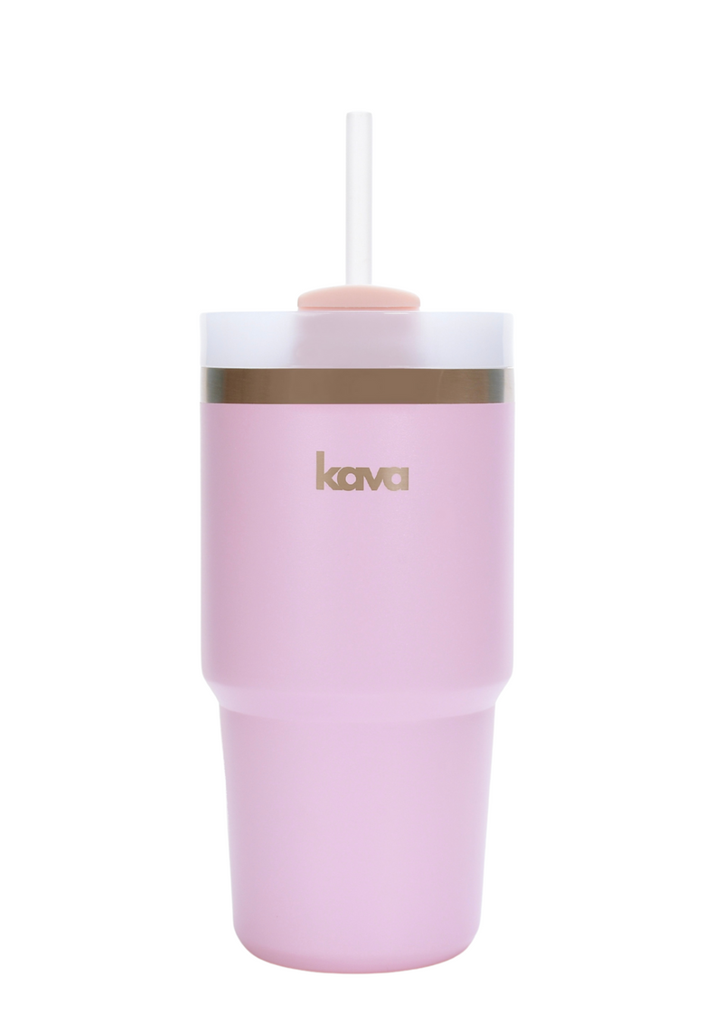 Kava Pink Mug, stainless steel coffee mug, pink finish