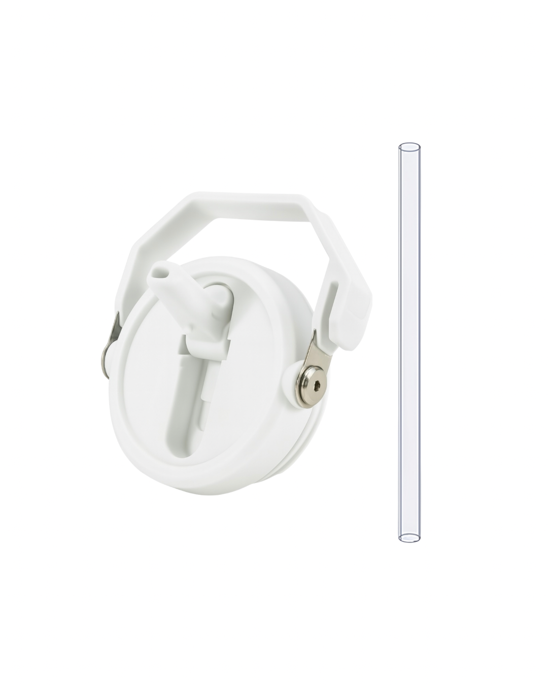 White Flip Straw Mug Lid - kava- 3.0